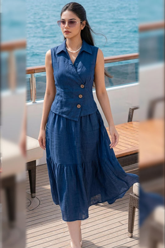 BlueSky-Women's Top & Skirt Co-Ord Set
