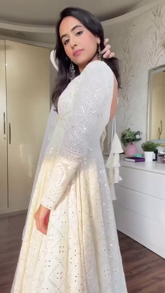 Chandni-Designer Anarkali Long Gown Set