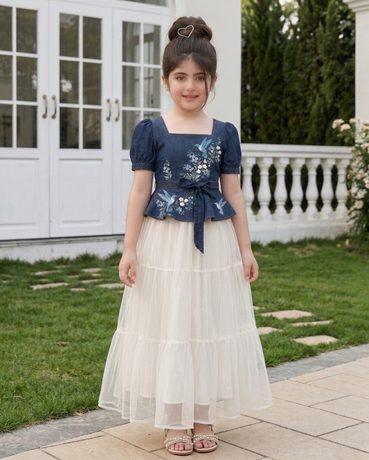 SAKIRA - KIDS Western Long Dress / Party Wear Dress