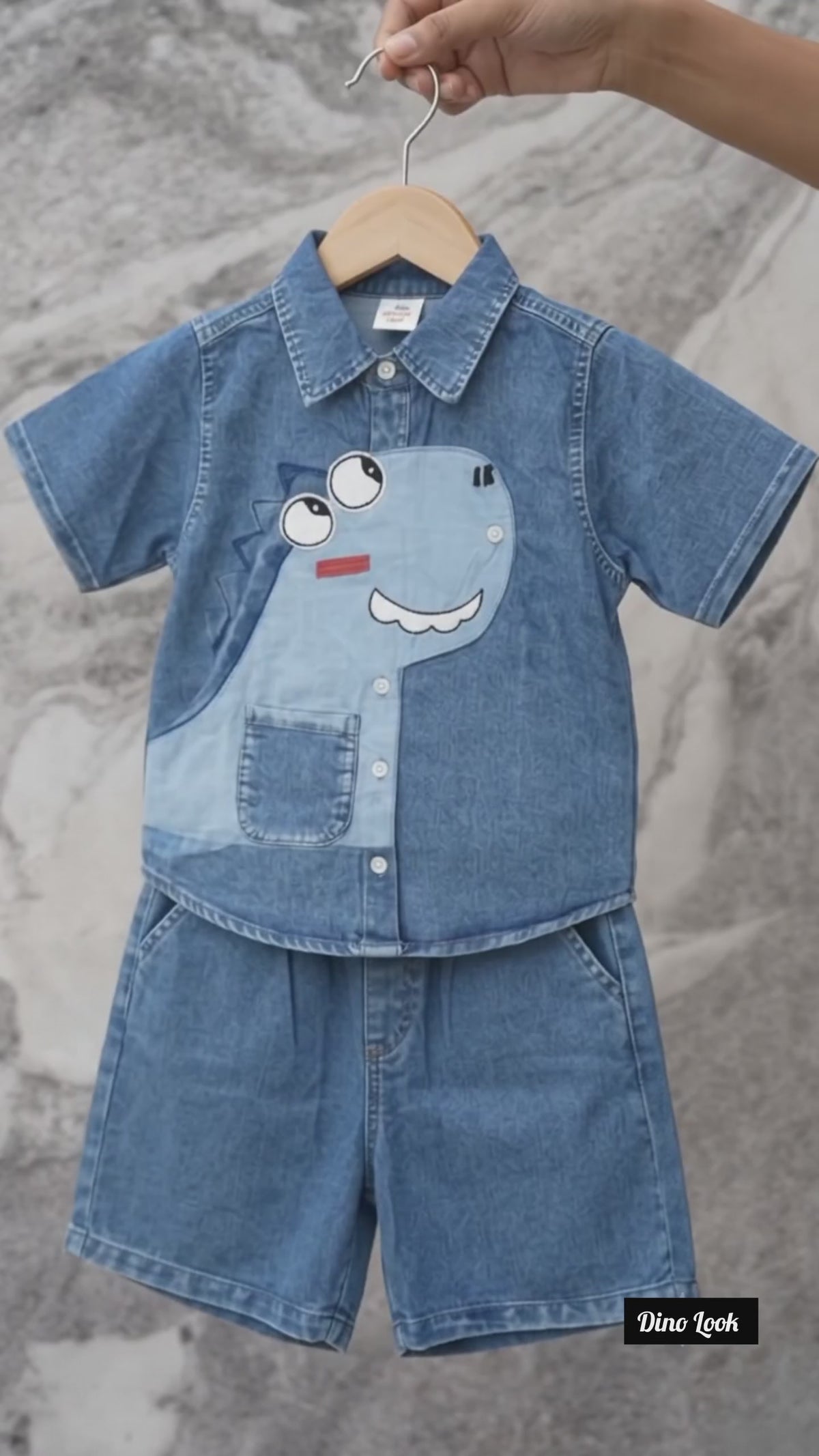 Dino- Denim Look Kids Co-ord Set