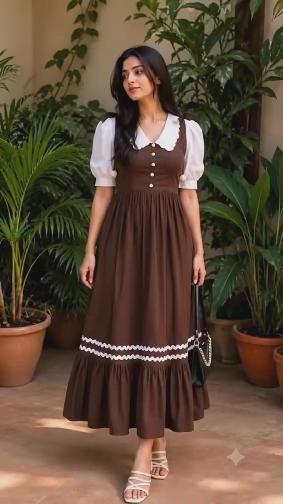 AVANI-Women's Casual Cotton Gown / Midi Dress